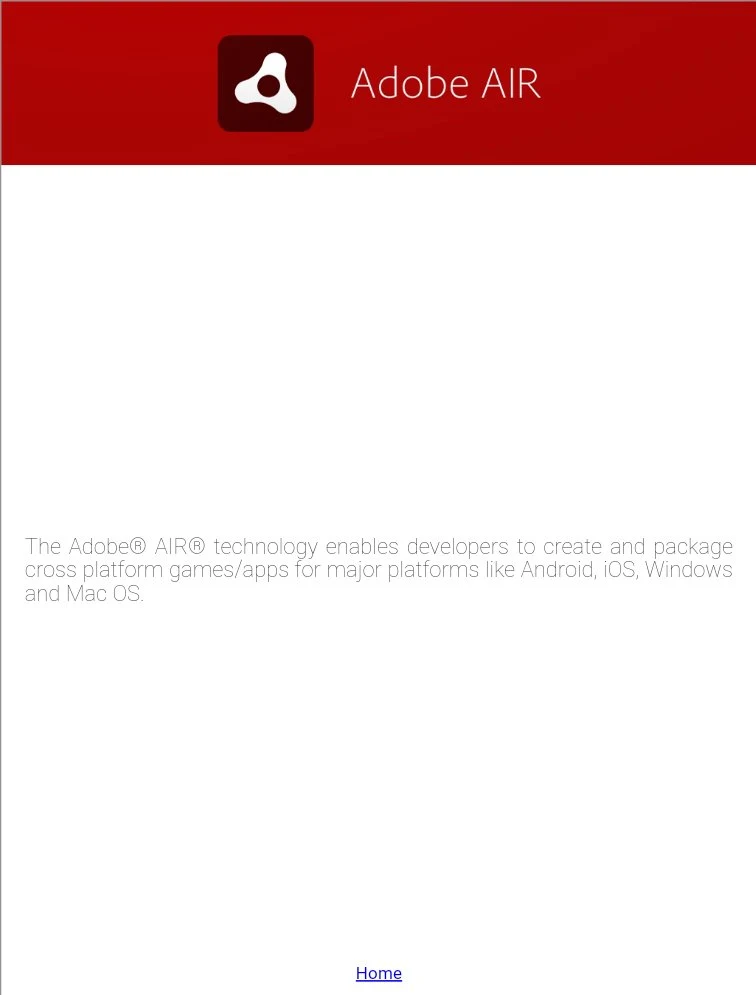 Adobe AIR screenshot